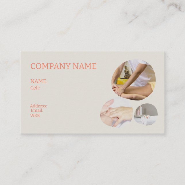 BASIC TEMPLATE BUSINESS CARD spa (Front)