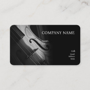 BASIC TEMPLATE BUSINESS CARD, VIOLIN.  CARD