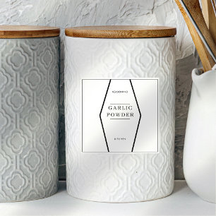Basic Text Modern Kitchen Pantry Jar Labels