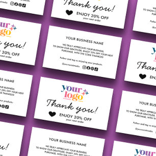 Basic Thank You Business Logo Business Discount Business Card
