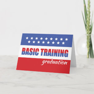Basic Training Graduation with Stars, Military Card
