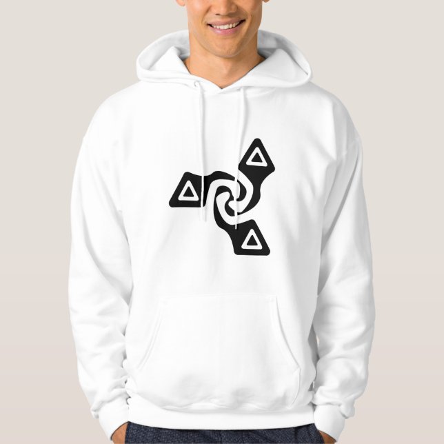 Basic Tri Arrows (black) Hoodie (Front)