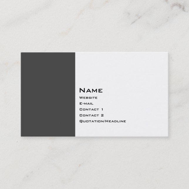 Basic Two Colour 2 Business Card (Front)
