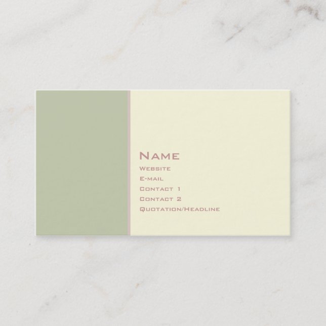 Basic Two Colour 3 Business Card (Front)