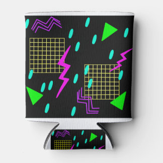 Basic Vaporwave in black Can Cooler