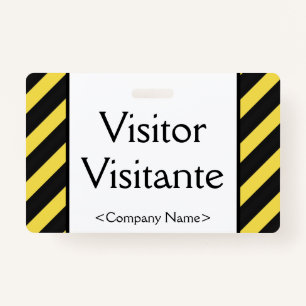Basic "Visitor" "Visitante" Badge ID Badge