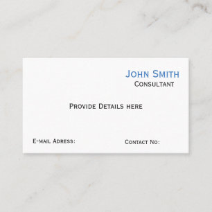 Basic White Business Card