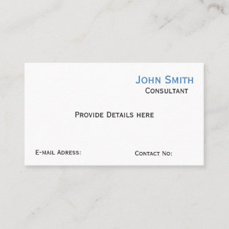 Basic White Business Card