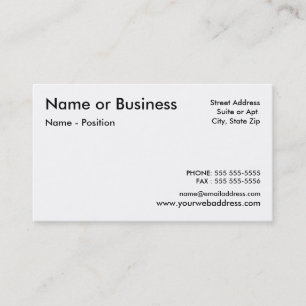 Basic White (Layout 1) Business Card