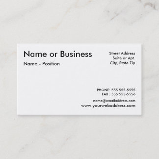 Basic White (Layout 1) Business Card