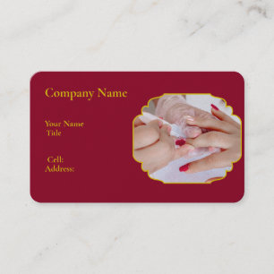 Basic white Template Business Card NAIL SALON
