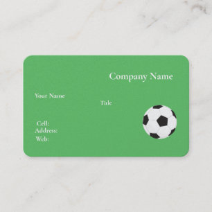 Basic white Template Business Card soccer