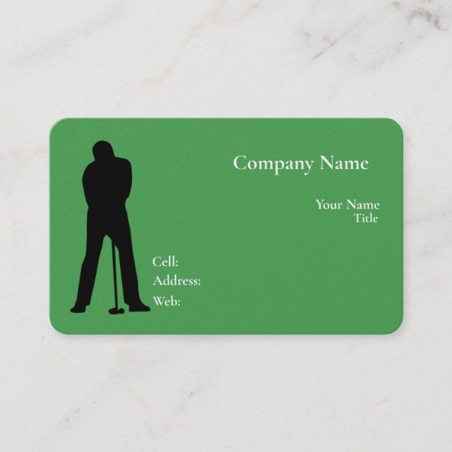 Basic white Template Business Card with blue (Front)