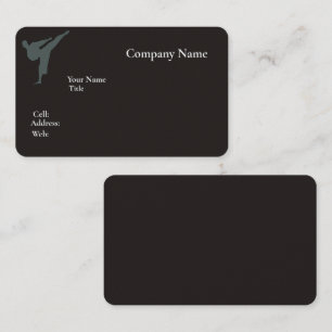 Basic white Template Business Card with blue