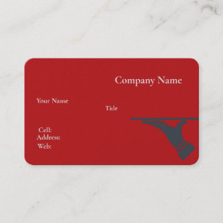 Basic white Template Business Card with blue