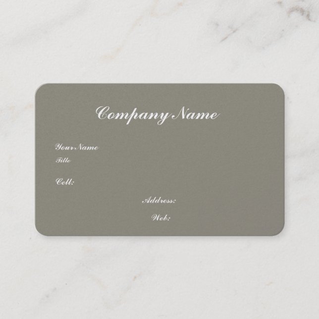 Basic white Template Business Card with blue (Front)