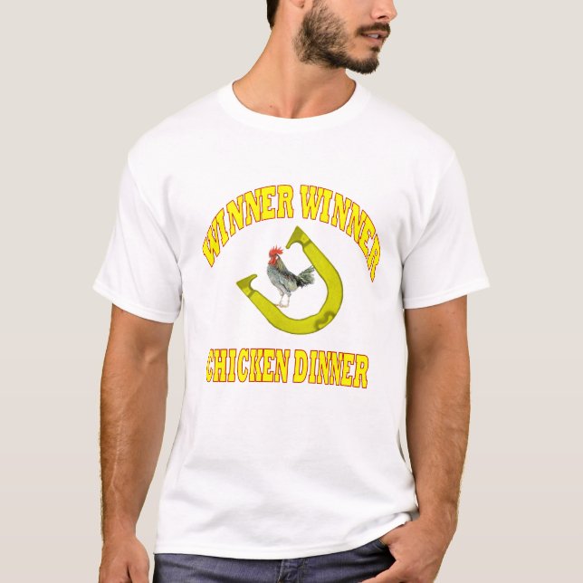 Basic Winner Winner Chicken Dinner Horseshoes Tee (Front)