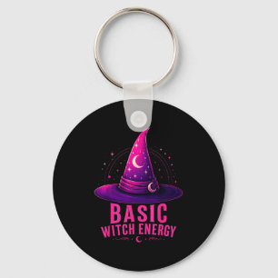 Basic witch energy halloween graphic design funny key ring