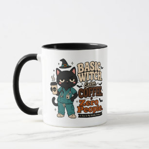 Basic Witch Extra Coffee Zero People Black Mug