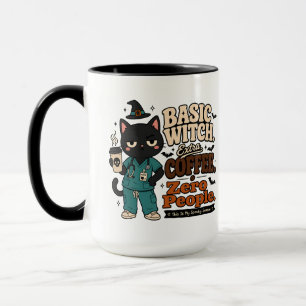 Basic Witch Extra Coffee Zero People Large Black Mug