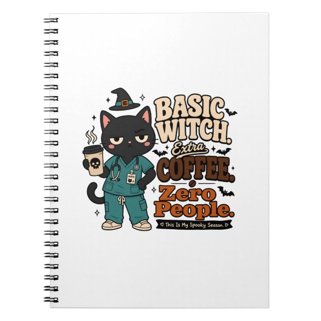 Basic Witch Extra Coffee Zero People Notebook (Front)