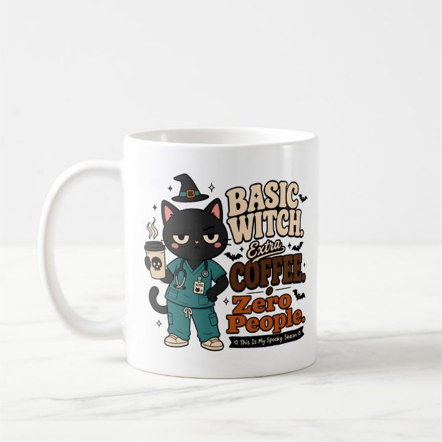 Basic Witch Extra Coffee Zero People Nurse Mug (Left)
