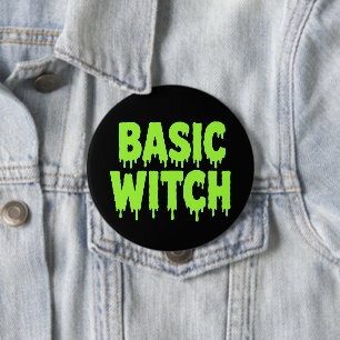 Basic Witch Funny Halloween 10 Cm Round Badge