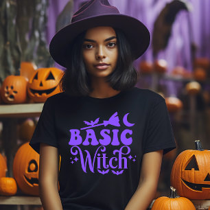 Basic Witch Funny Halloween Purple T-Shirt