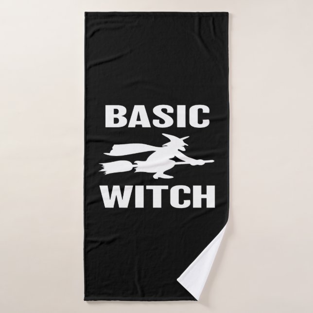 Basic Witch funny Halloween saying womens Bath Towel (Bath Towel)