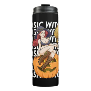 Basic Witch Halloween Costume Funny Sarcastic Thermal Tumbler