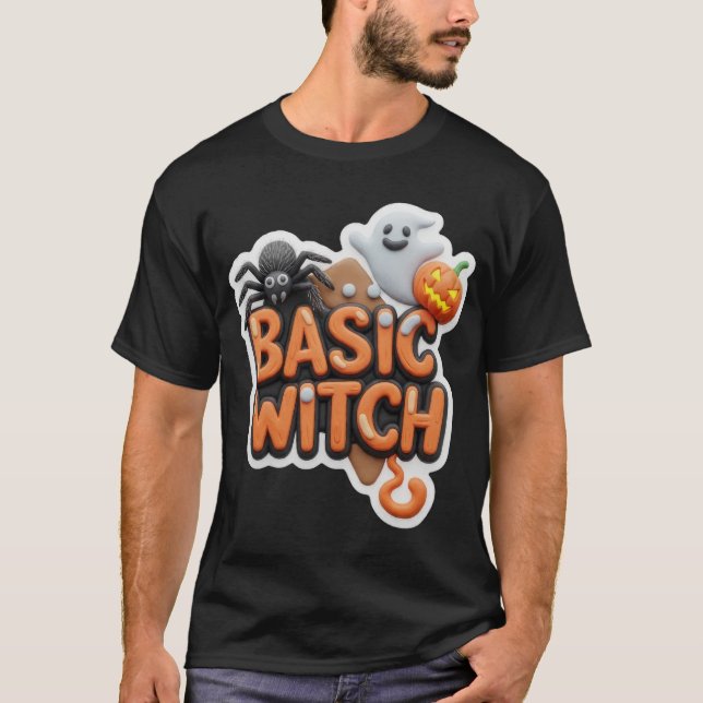 Basic Witch Halloween design illustration T-Shirt (Front)
