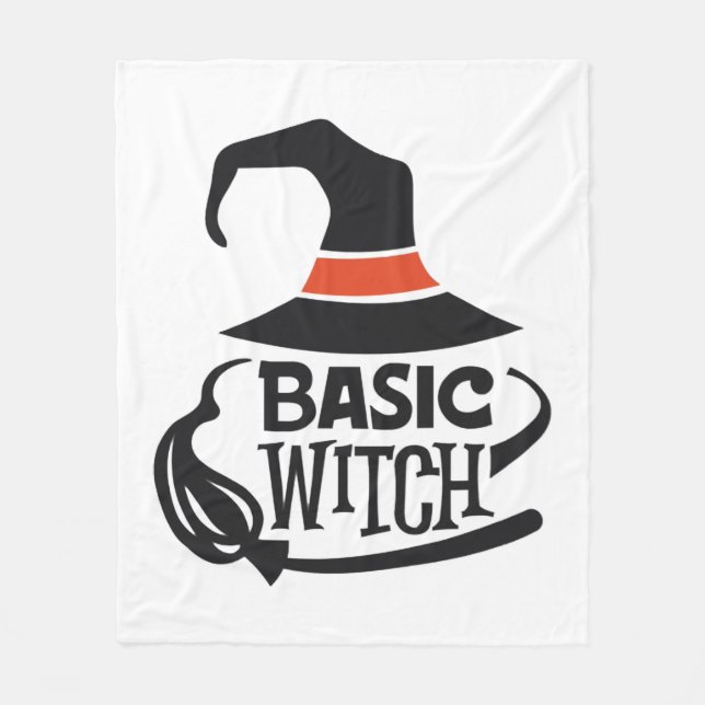 Basic Witch - Halloween Fleece Blanket (Front)