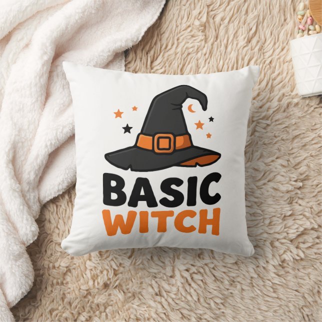 Basic Witch Halloween Hat Design Cushion (Blanket)