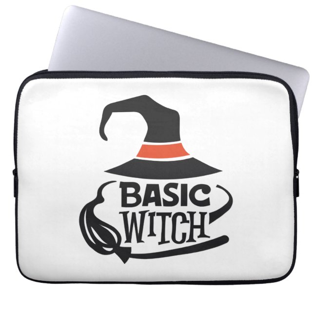 Basic Witch - Halloween Laptop Sleeve (Front)