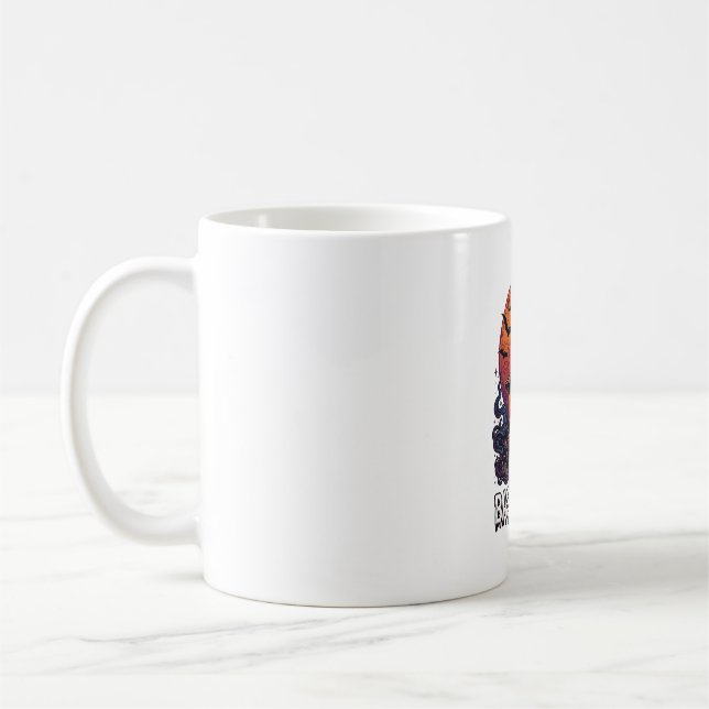 Basic Witch Halloween Pumpkin Crescent Moon Cauldr Coffee Mug (Left)