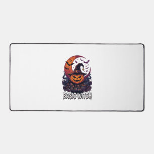 Basic Witch Halloween Pumpkin Crescent Moon Cauldr Desk Mat