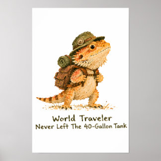Basic Witch Just Here For Candy Bearded Dragon Poster