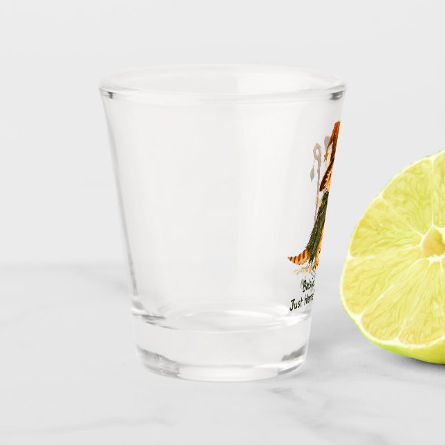 Basic Witch Just Here For Candy Bearded Dragon     Shot Glass (Left)