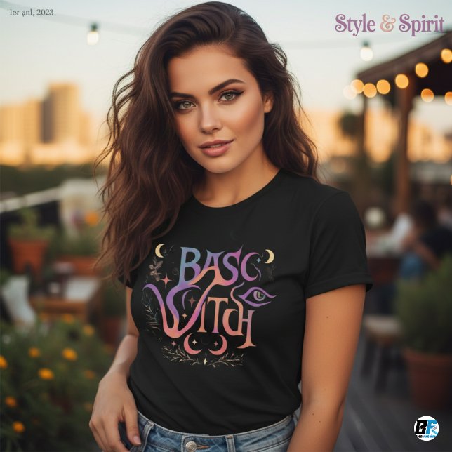 Basic Witch Modern Womens Halloween T-Shirt (Creator Uploaded)