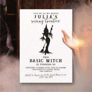 Basic Witch Night Out Halloween Birthday Party Invitation