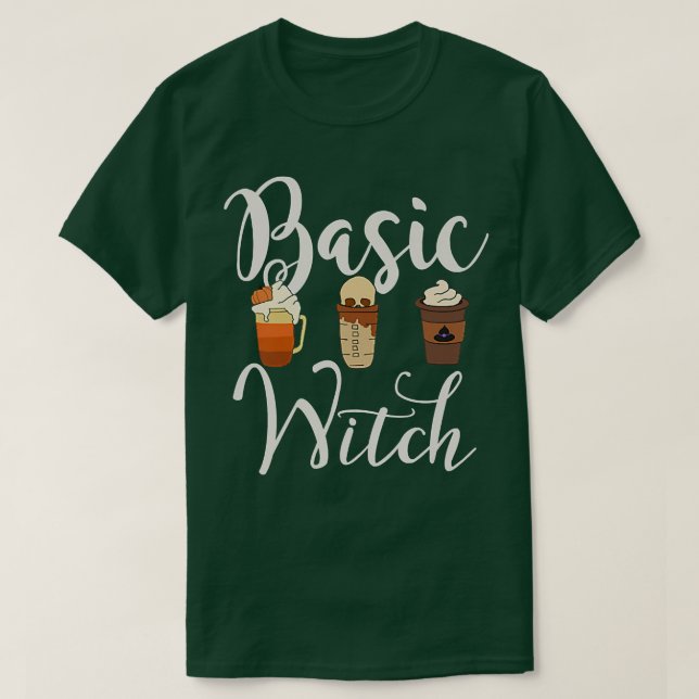 Basic Witch Pumpkin Spice Fall Coffee Premium 29 T-Shirt (Design Front)