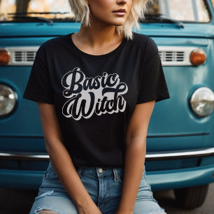 Basic Witch Retro Style Customisable T-Shirt