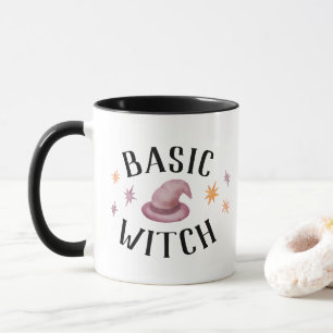 Basic Witch with Stars Modern Funny Halloween  Mug