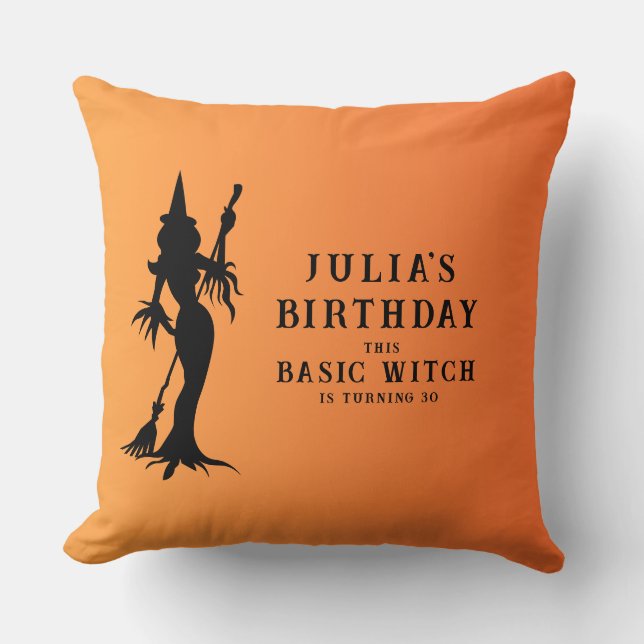Basic Witch Women Modern Gothic Halloween Cushion (Front)