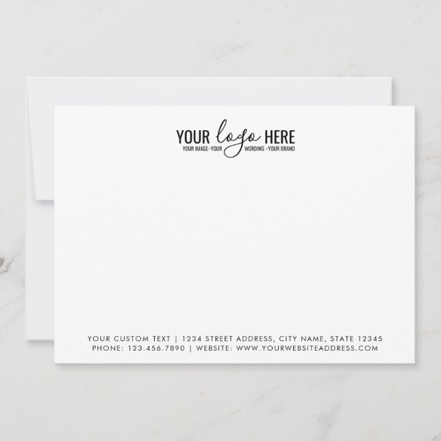 Basic Your Business Company Logo Branding Simple Card (Front)