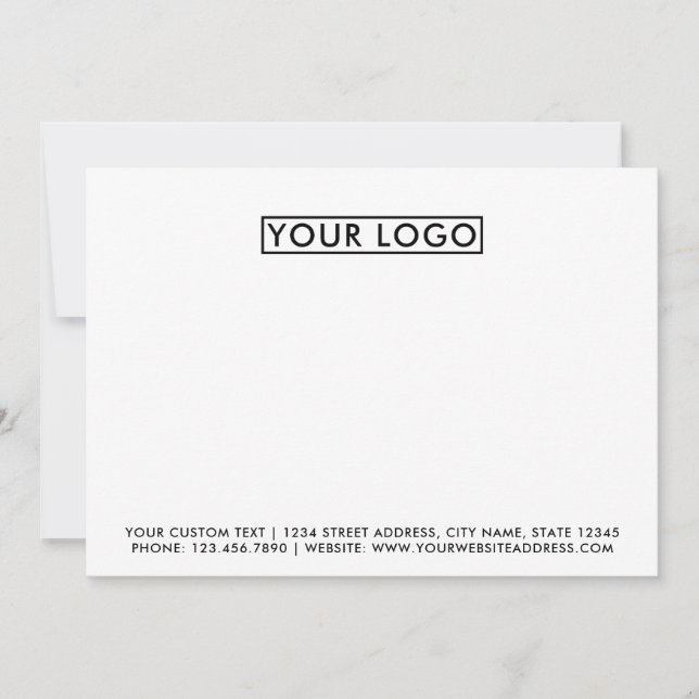 Basic Your Business Company Logo Branding Simple N Card (Front)