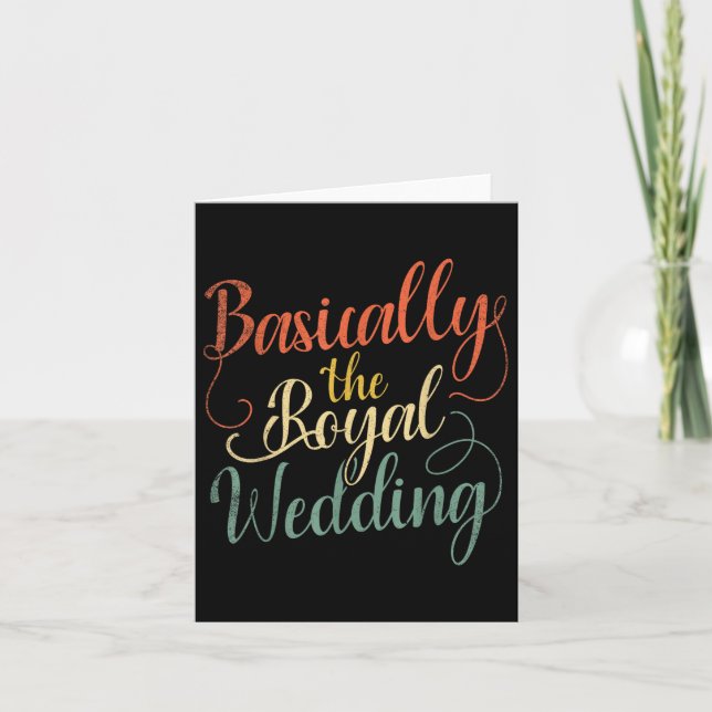 Basically The Royal Wedding Marriage Design For Br Card (Front)