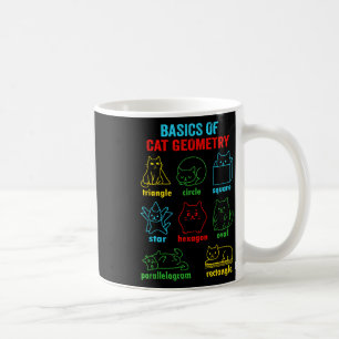 Basics Of Cat Geometry Fun Back To School Math Tea Coffee Mug