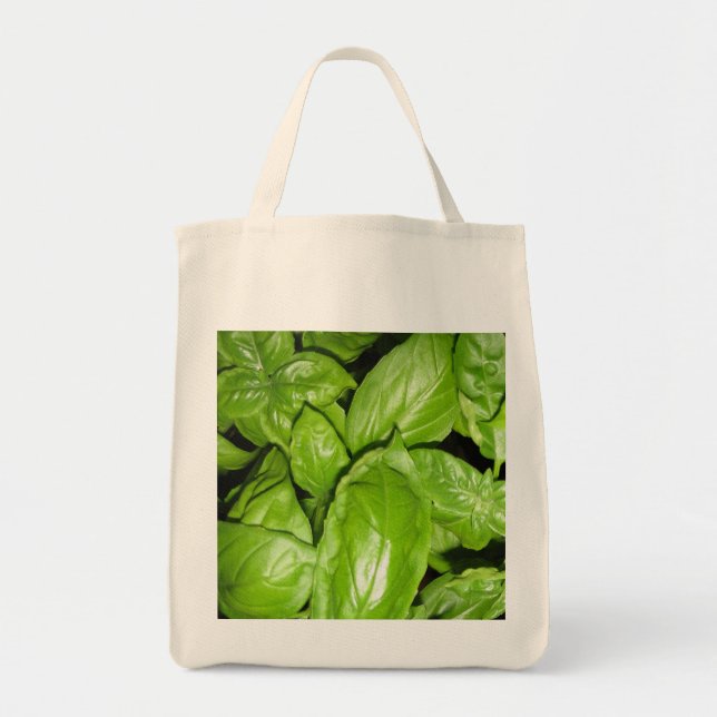 Basil Decorated Tote (Front)