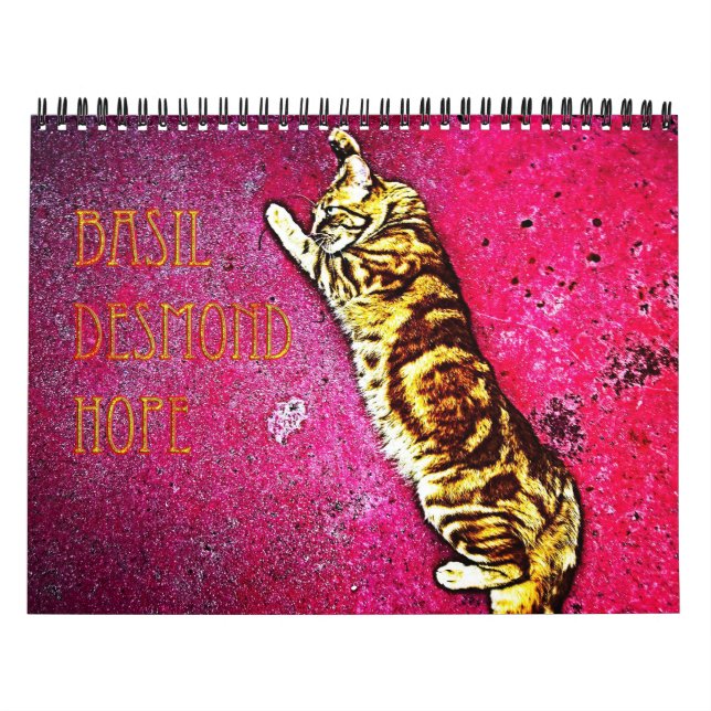 Basil Ginger Cat Personalised Calendar 2023 (Cover)